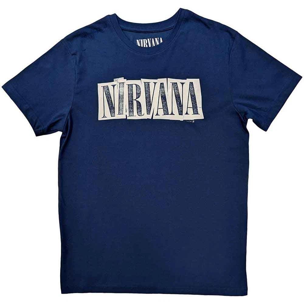 Nirvana T Shirt Box Band Logo new Official Unisex Denim Blue XL