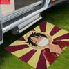 Anime Straw Hat Boy Grin Doormat, Cartoon Pirate Non-slip Floor Mat, Decorative Entrance Rug for Home Living Room Bedroom