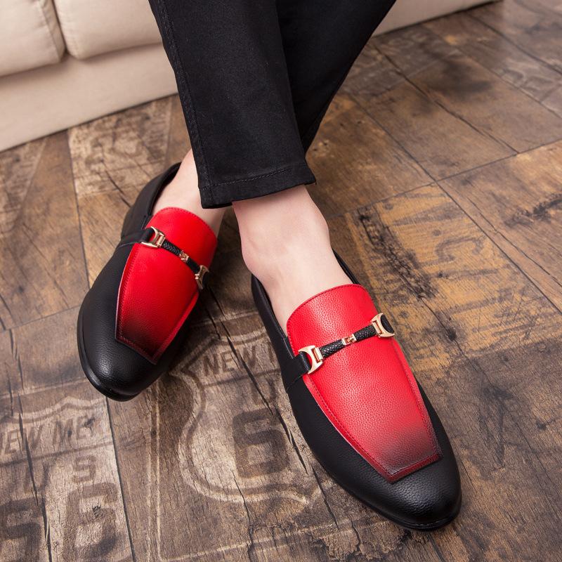 Dress pointed lazy shoes British young hairstylist small leather shoes