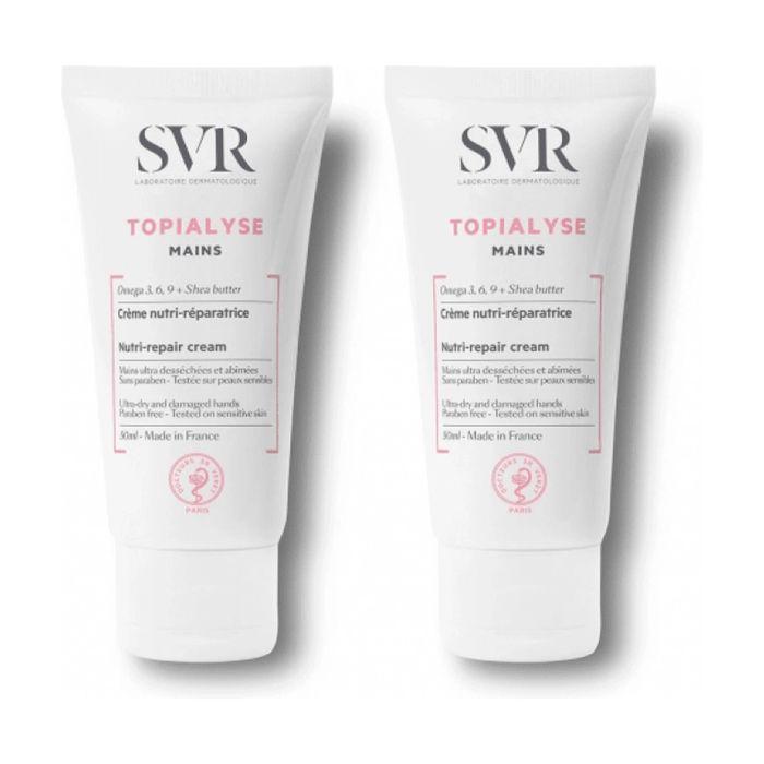 Crème Mains - SVR - Topialyse - Nutri-Réparatrice - 2x50ml - Peaux Sensibles