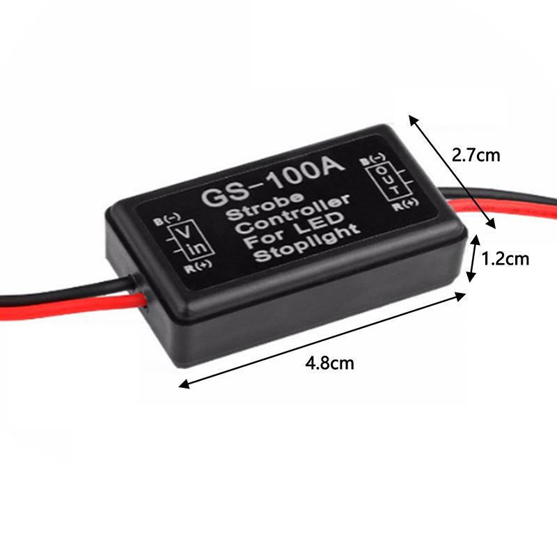 Gs-100A Brake Lights Strobe Controller Led Tail Light Controller Box With Fast Slow Flash Safety Warn Alert Controller For Car