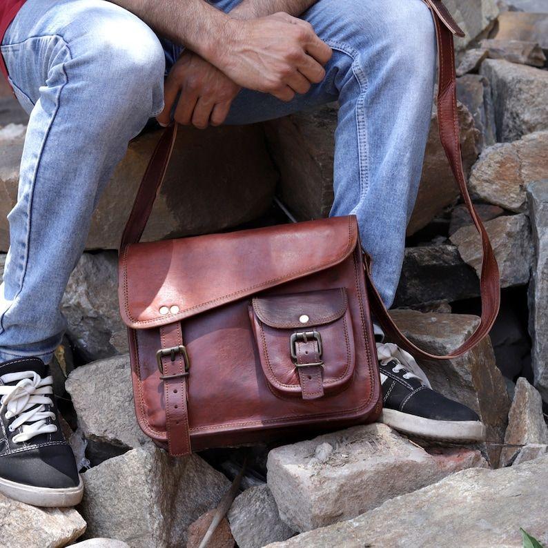 Leather satchel tablet bag, gift for him her, leather shoulder bag , briefcase messenger bag, handmade computer bag, tablet bag for him