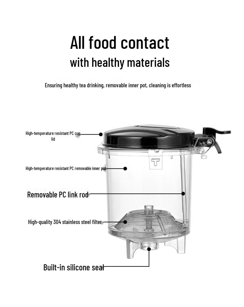 Flowing Glass Tea Set: Heat-Resistant, Logo-Printable for Tea and Water Separation