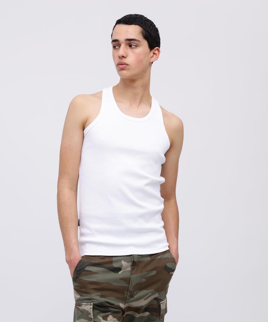 AVIREX DAILY RIB TANK TOP 6143503 L Size 001 White