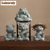 Grüner Sandstein Anziehung Reichtum Teehaustier Traditionelle Teespiele Teefigur Spielzeug Tee-Statue Ornamente Zubehör Geschenk Handwerk