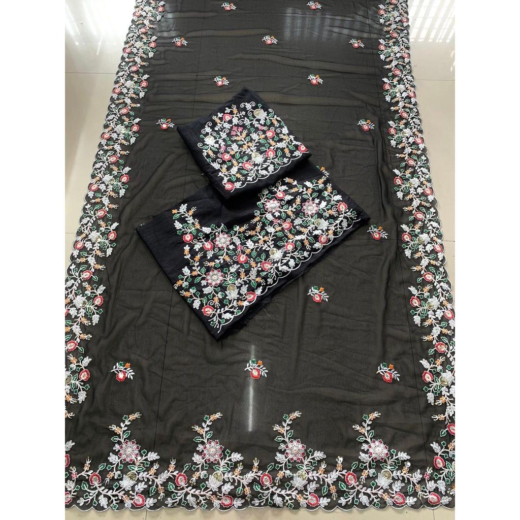 Timeless Grace Georgette Designer Saree  |Party Wear Soft Georgette Saree – soft, flowy & perfectly elegant for every special moment |
