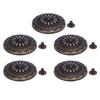 5 Sets Screw Back Button 30mm Round Shape Antique Bronze Black Turquoise Conchos with 4.5mm Screws F