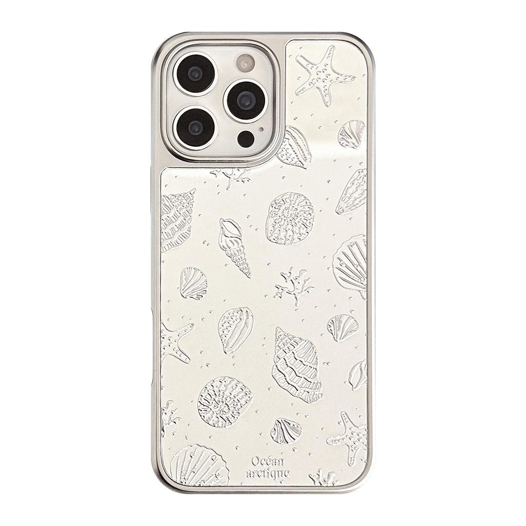 Gilded Electroplating Suitable for Apple 16promax Mobile Phone Case Iphone15 Starfish Shell 13 Mirror High End 12 Hard