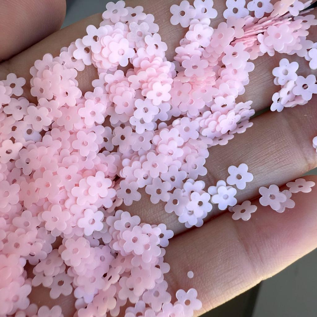 50g 5mm 7mm Matte Five Petal Sequins Flower Flat Sequins Loose Glitter Paillettes Handcraft Sparkle Loosen Sequins