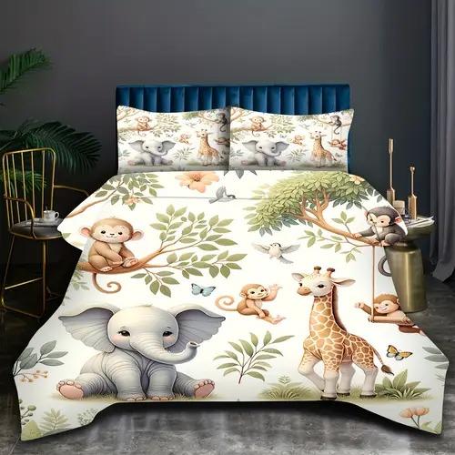 Comforter Giraffe Giraffe Background Theme Suitable For Children Kids And Adults Soft Warm Comfortable Breathable