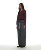 PARTIMENTO WOMEN Colorblock Double Layered Knit Sweater_Plum