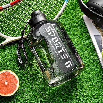1 Stück Sportwasserflasche mit großem Fassungsvermögen, BPA-frei, tragbarer Fitnessstudio-Wasserkocher, auslaufsichere Trinkflasche, ideal für Camping, Reisen