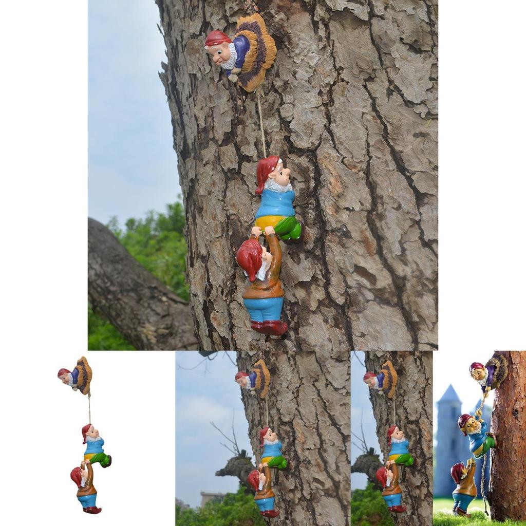 Creative Garden Decoration Micro Dwarf Climbing Figurine Made Of Durable Resin Material