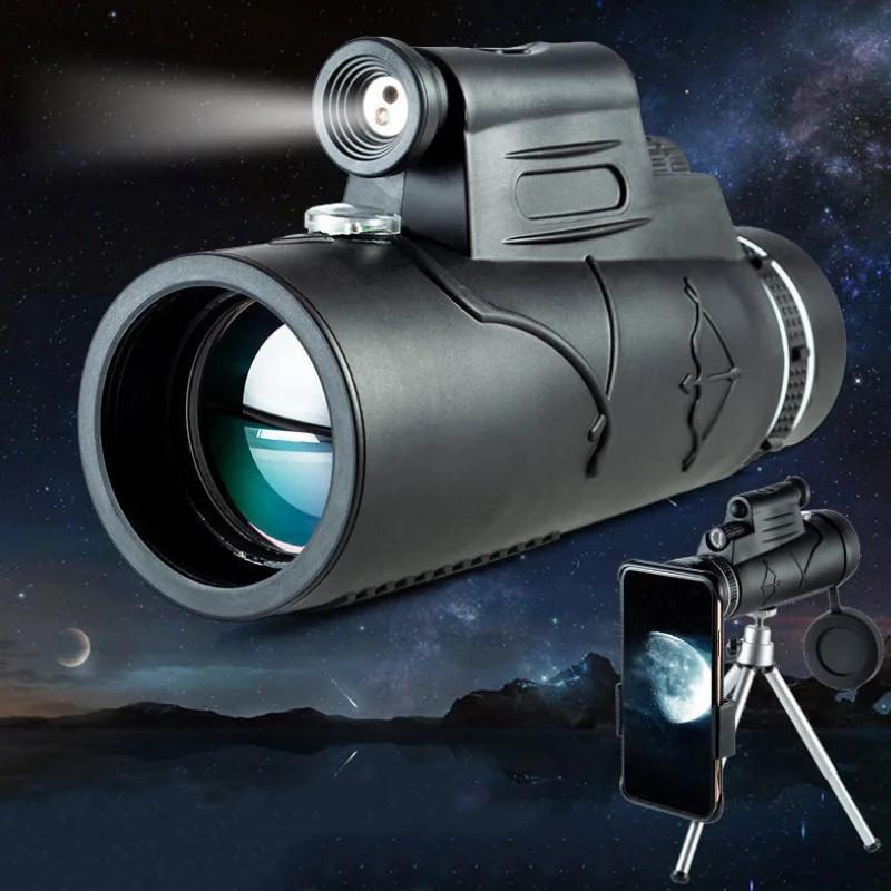 50x60 Zoom High-definition Powerful Binoculars Portable Professional Telescopes Monocular Low Night Vision Camping