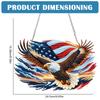 US Flag Eagle Diamond Art Hanging Pendant 5D DIY Diamond Painting Dots Pendant for Window Decor Christmas Decoration