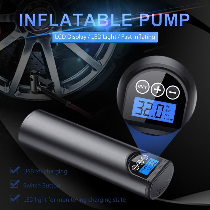 150 PSI Tire Pressure LCD Display Wireless Portable Tire Inflator Air Compressor Electric Air Pump