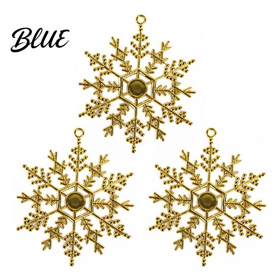 10cm Glitter Hanging Plastic Snowflake Three Dimensional Ornaments for Indoor Outdoor Christmas Tree Decorations 3Pcs Snowflakes Ornaments