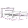 VidaXL Lit bibliothèque sans matelas blanc 150x200 cm bois pin massif 3321855