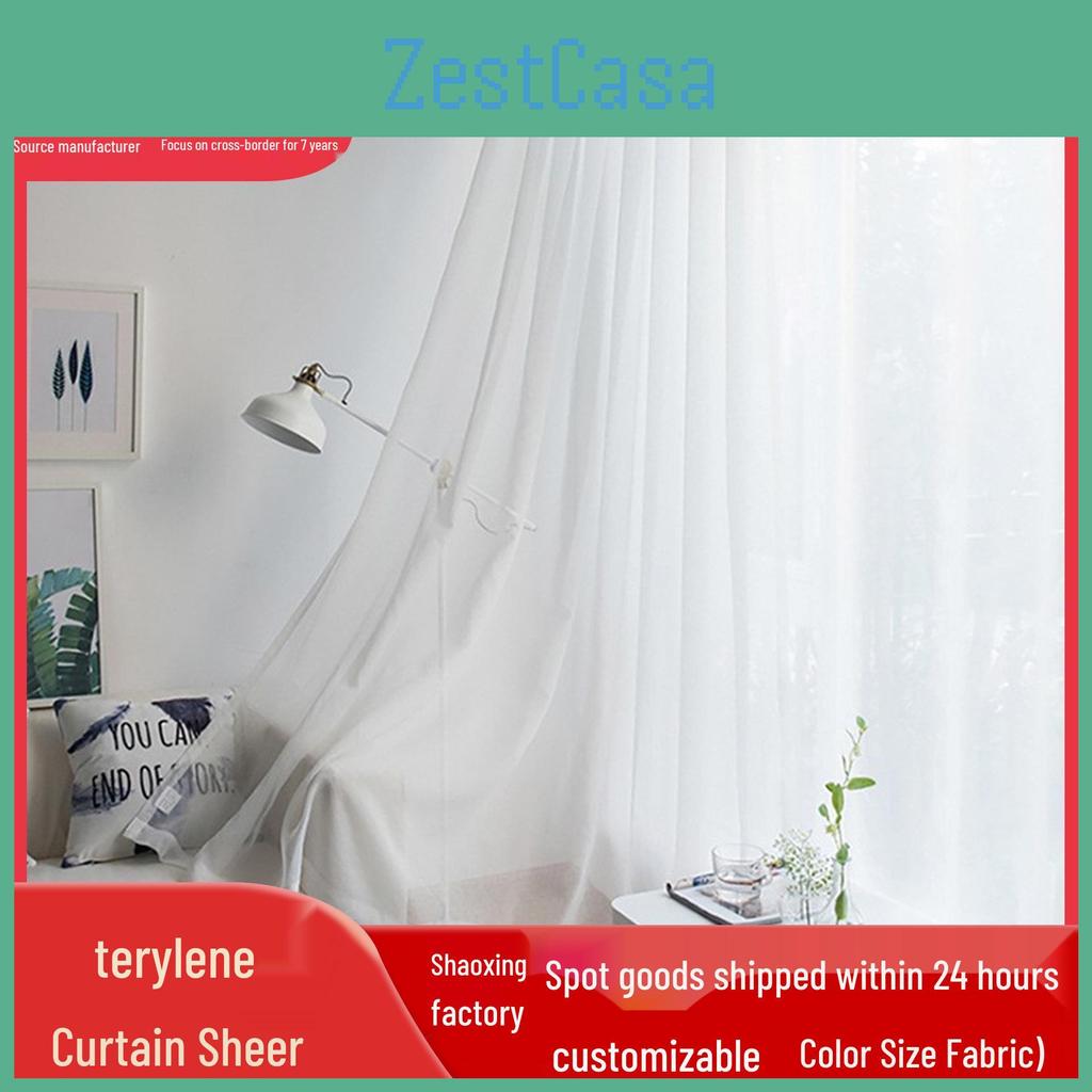Modern Minimalist Double Terelyne Strand Sheer Curtain For Living Room Bedroom And Study