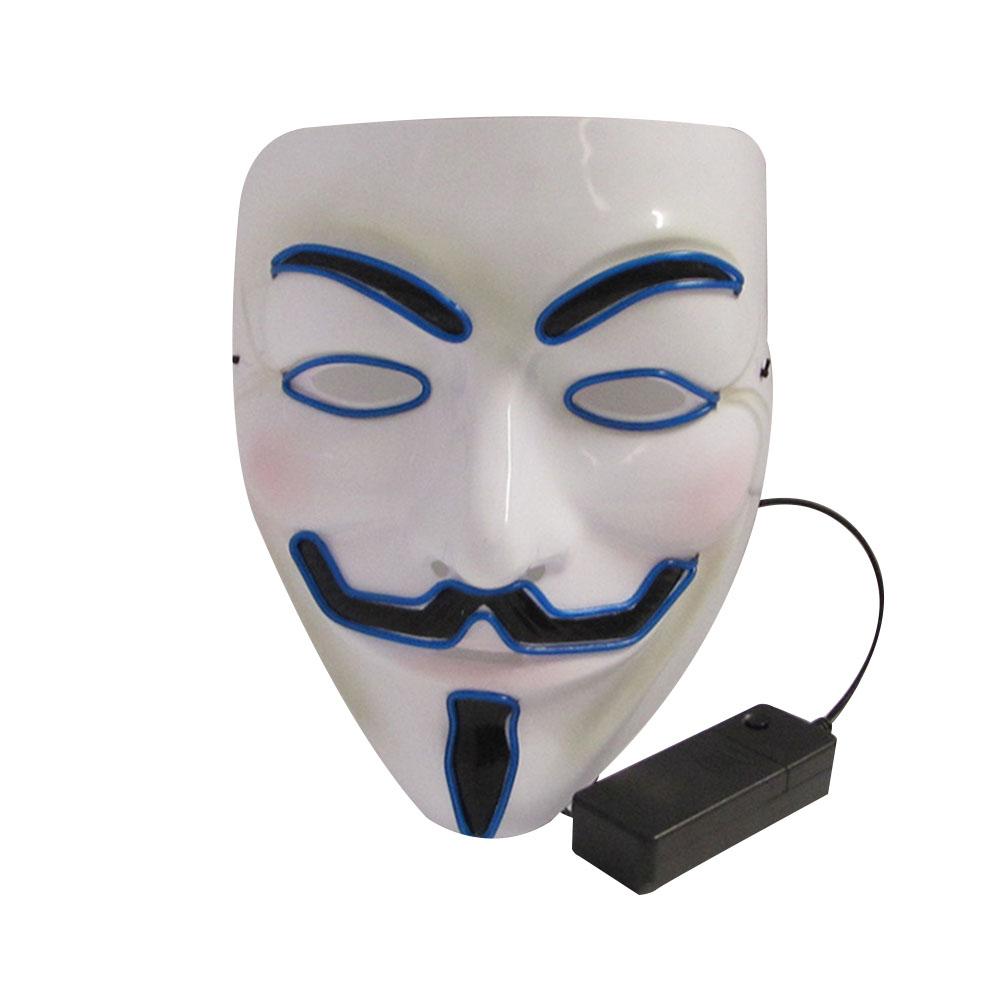 V Vendetta Make-up Party Maske LED-Licht Maske für Halloween Festival Cosplay Party