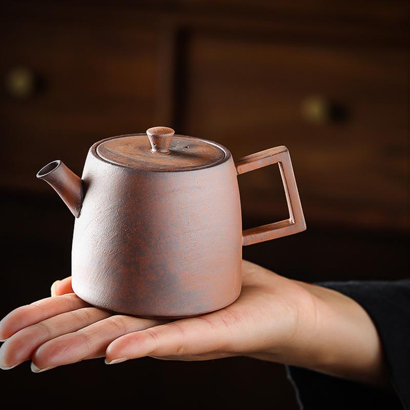 Retro Japanese Style Pot Teapot Kung Fu Coarse pottery Tea Making Device Tea Infuser Tea Kettle Chinese Small Teapot