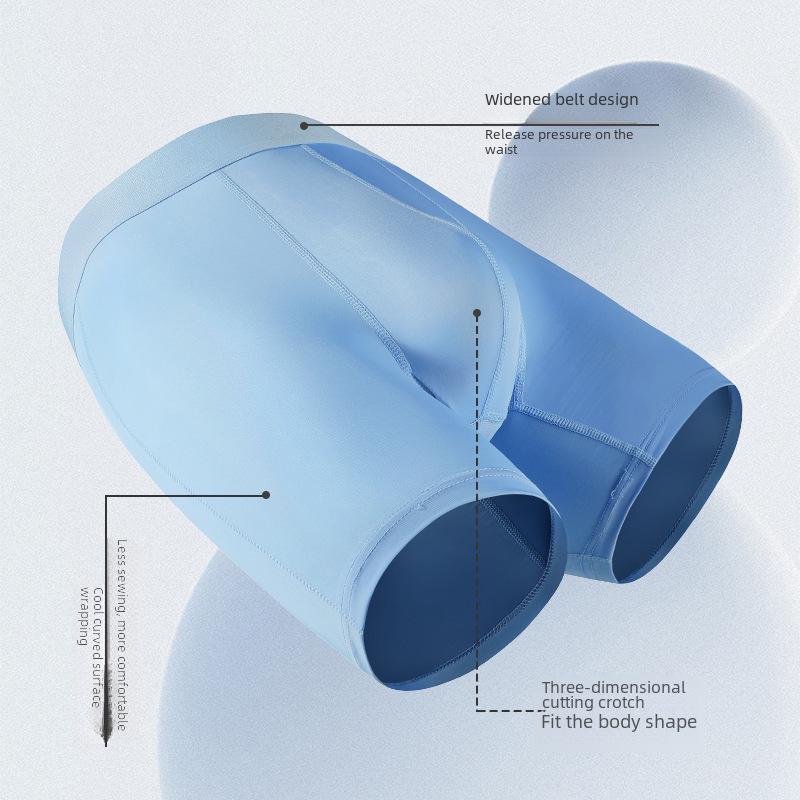 Pánské boxerky Ice Silk Anti-Friction – nadměrná velikost, prodyšné sportovní spodní prádlo