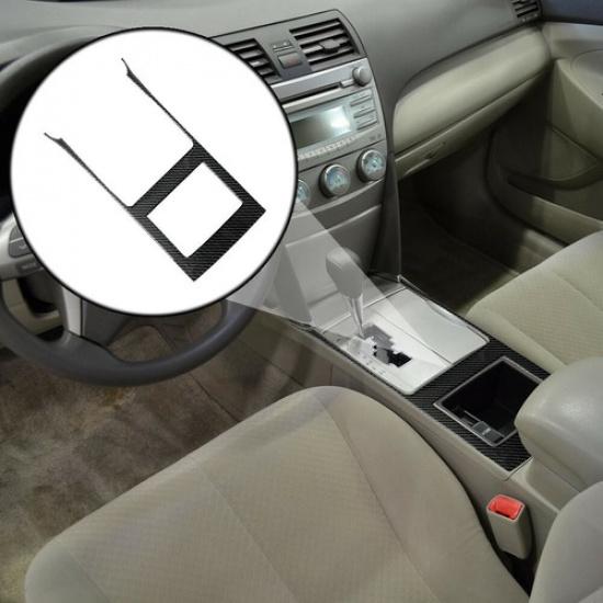 Carbon Fiber Interior Gear Shift Frame Cover Trim For Toyota Camry 2007-2011