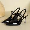 Summer Women's Slingback Sandals New Formal Ladies Pointed Toe Formal Sandals Elegant Causal Women's Thin High Heels Versatile