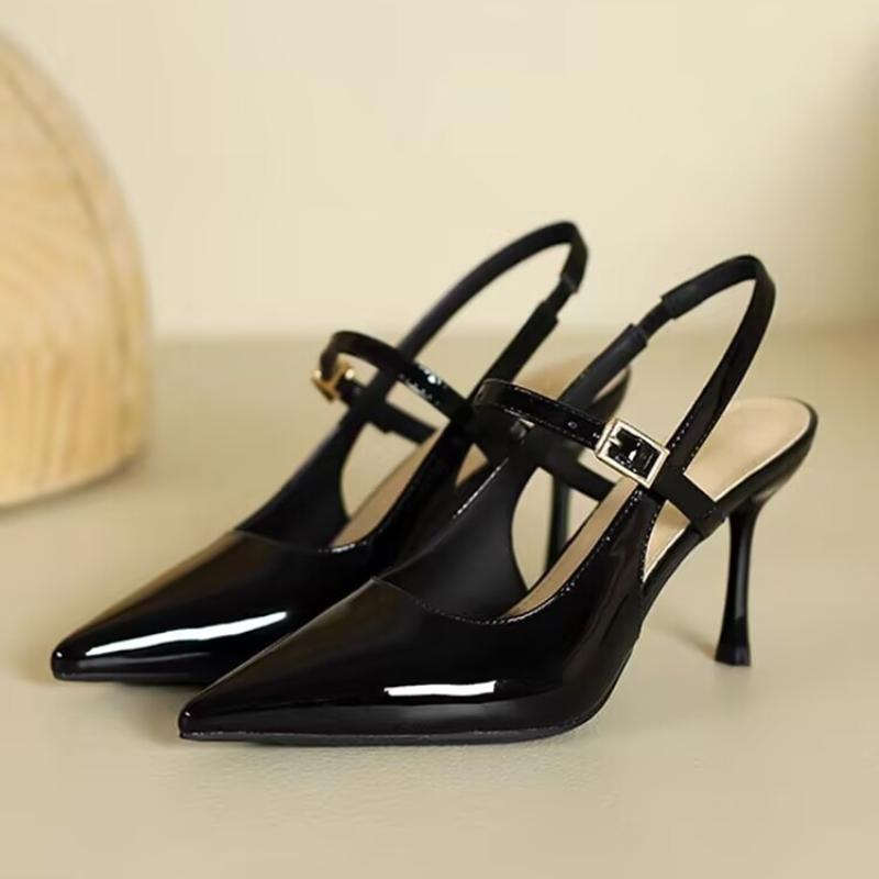 Summer Women's Slingback Sandals New Formal Ladies Pointed Toe Formal Sandals Elegant Causal Women's Thin High Heels Versatile