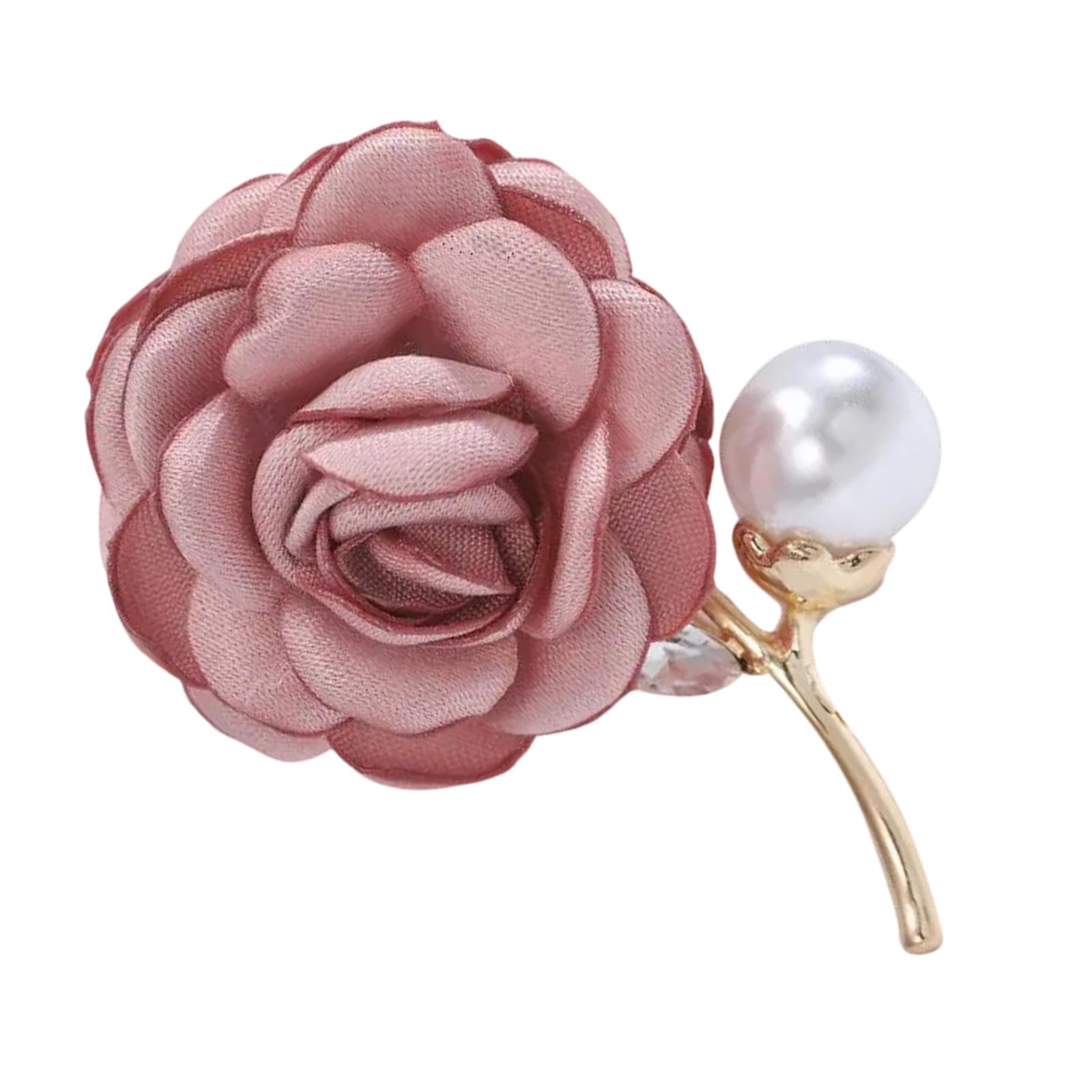 

Stylish Flower Brooch Lapel Pin Wedding Gown Brooch Pin for Women Wedding Dress Suit Ladies Sweater Shawl Brooch Pin рожевий
