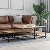  Slotted Tables, 2 Pcs., Sonoma Oak