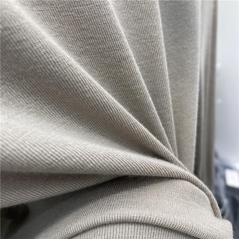 Women's Brushed Fleece-Lined Cotton Stand-Up Collar T-Shirt, Long-Sleeve, 2025 Autumn/Winter Collection