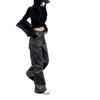 American Retro Gray Overalls New Street Loose Straight Wide-leg Trousers