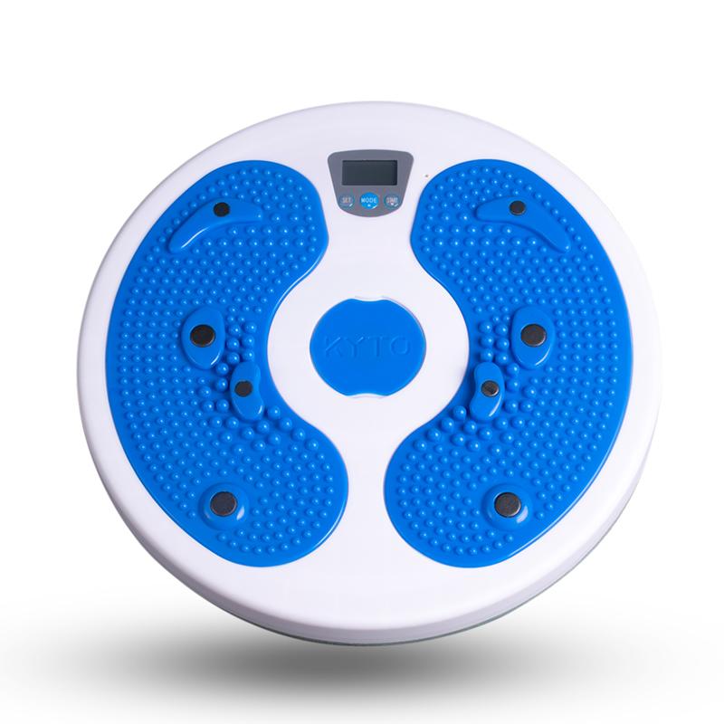 Digital Waist Disc Fitness Figure Trimmer Twist Board Slimming Body Equipment-Foot-shaped Pedal Balance Board KYTO 2232 27.5*27.5*4.1cm синий