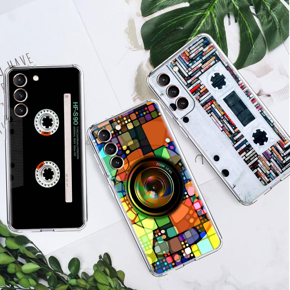 Casetă Audio Vintage Stil Retro Carcasă Transparentă Pentru Samsung Galaxy S22 S20 FE S21 S10 S9 Plus Note 20 Ultra 10 Lite Carcasă Telefon
