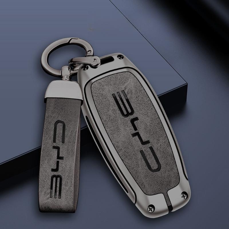 Car Remote Key Case Fob Cover Holder Shell Bag Keychain Accessories for BYD Song Plus Atto 3 Han EV Tang DM Qin Seal Dolphin
