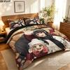 Spy Family Pattern Bedding Quilt Set Quilt Cover Pillowcase Home Birthday Gift(1 * duvet cover + 2 * pillowcase, without core)
