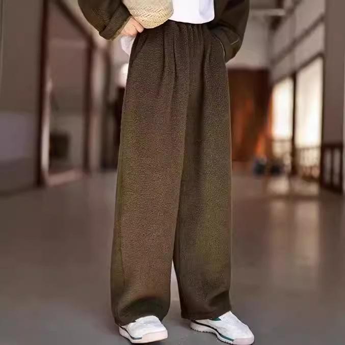 Women s Wool-Blend Fleece Elastic Waist Pants M чай зеленый