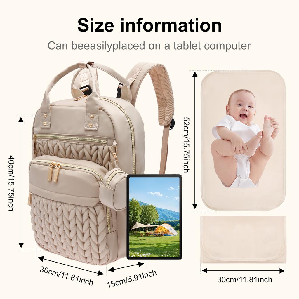 Diaper Bag Backpack Baby Girl Boy Nappy Changing Station with Changing Pad Multifunctional Waterproof Nursing Mommy Travel Bag