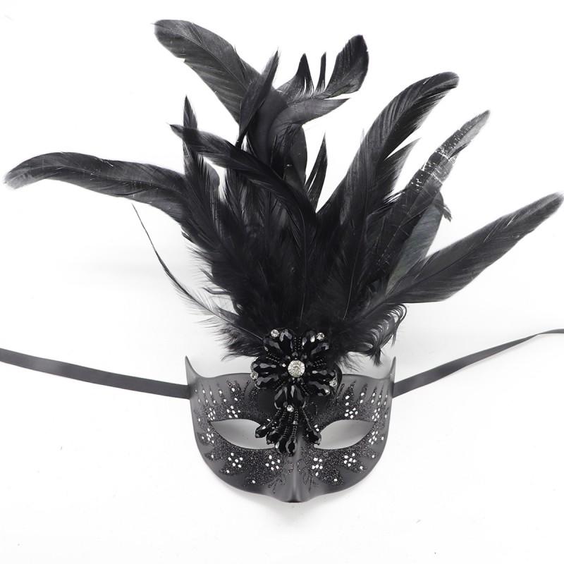 Halloween Feather Mask Sexy Party Eye Carnival Queen Costume Accessory