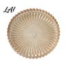 Decorative Candle Holder Pillar Tray Round Glass Green Dish Modern for Home Table Decor Pink