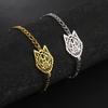 My Shape Punk Wolf Bracelets Bangle For Men Women Stainless Steel Figaro Chain Fashion Men's Wrist Jewelry Pulseiras Masculina