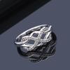 Korean Style Geometric 8-Shaped Zirconia Women's Ring