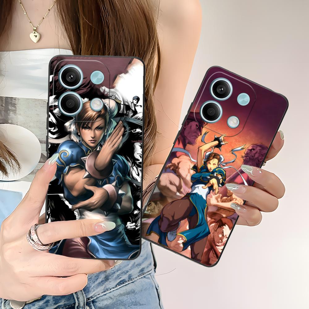 Street Fighter Chunli Phone Case for POCO M7 M6 M5 M4 M3 X7 X6 X5 X4 X3 Pro GT 5G Colorful Printing Cover Cellphones Luxury