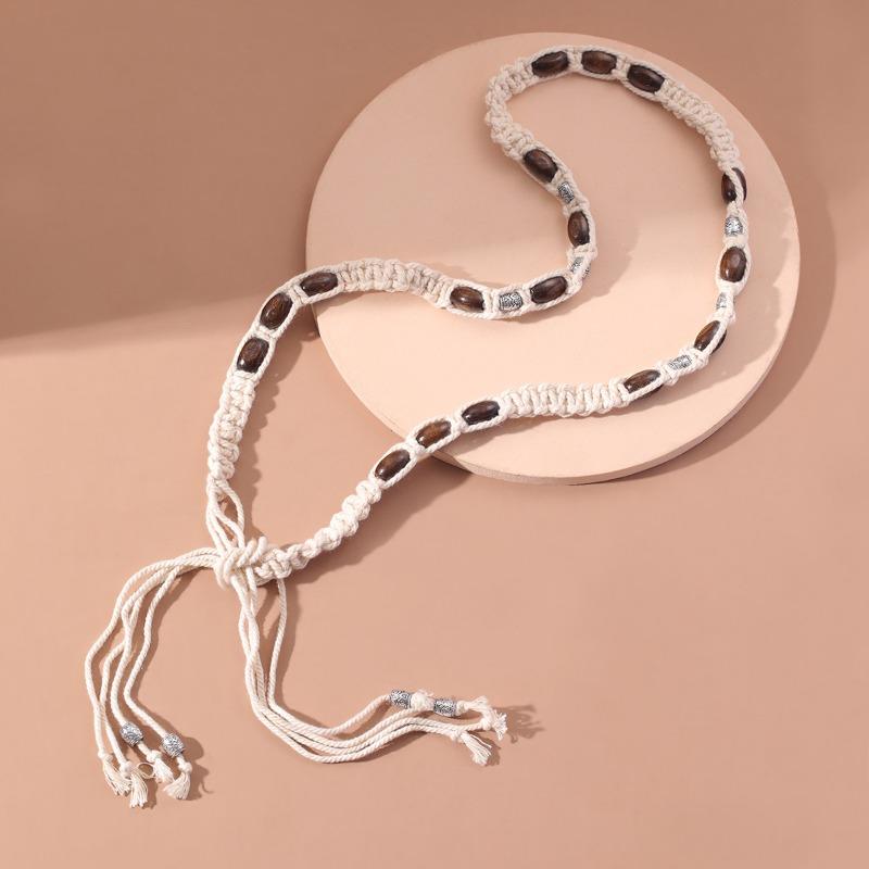 Waist rope braided hemp rope waist chain thin belt women s hemp rope belt