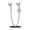 Silver Clasp 925 Silver CZ Pave Clip Charms Daisy Beads Stopper Safety Chain Fit Original Bangle Bracelet Jewelry Clip