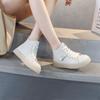Sports Women's Shoes Leather White Shoes