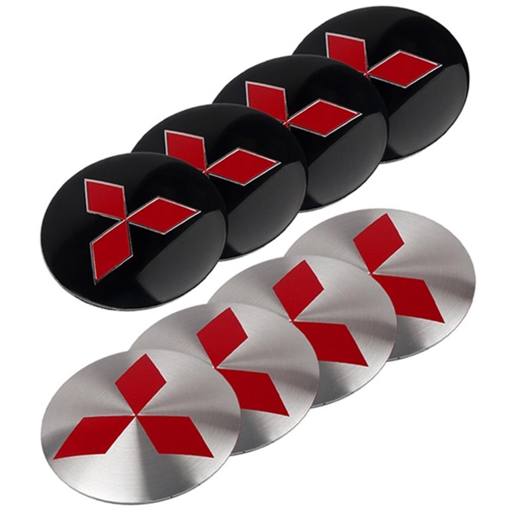 4 ks 56mm Krytky středů kol auta Znak Nálepka Logo auta Dekály Pro Mitsubishi RalliArt ASX Pajero Montero Lancer