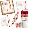 Parent Child Interaction Activities DIY Crochet Gnome Ornament Kit, Christmas Theme Soft Knitted Craft Thanksgiving Handmade Gift Sets Set,