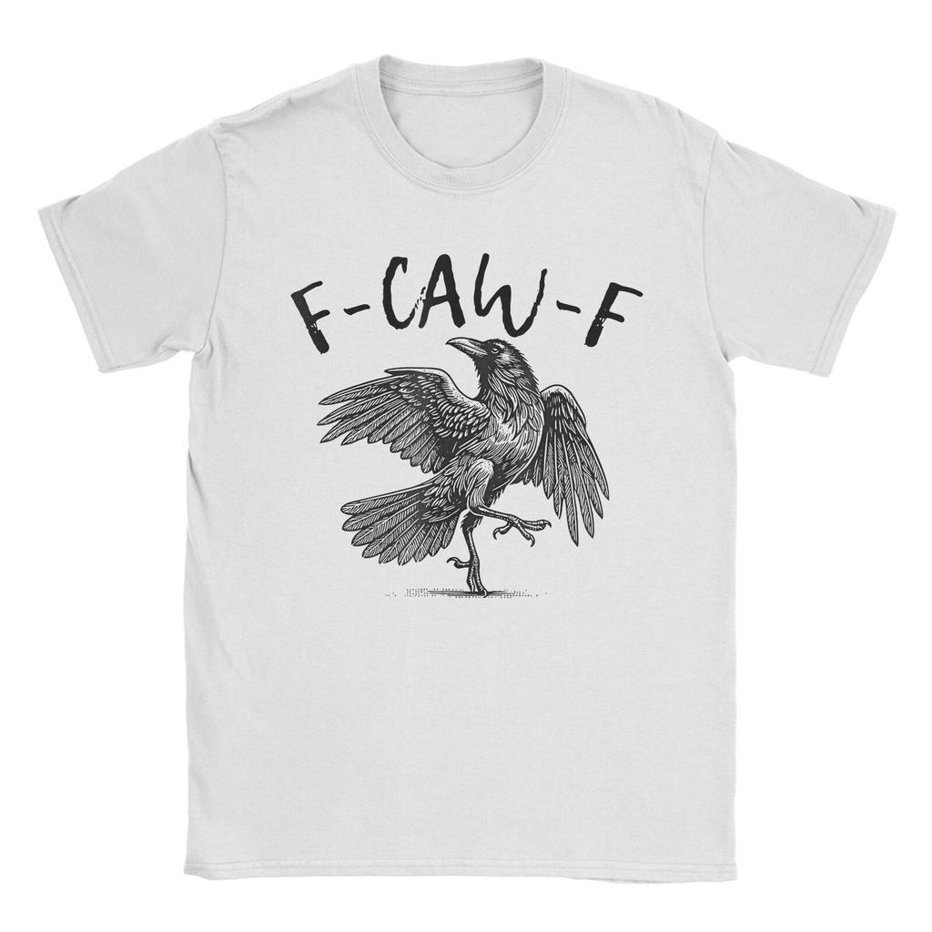 F CAW F Kuře Vtipné Meme Černá Vrána F-Caw-F Černý Pták Merch Unisex Tričko Bavlněné Tričko Graficky Tištěné Tričko Oblečení